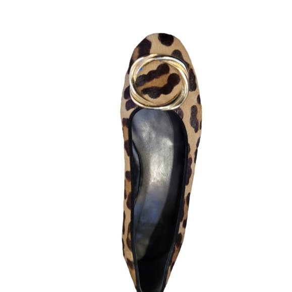 Stuart Weitzman "Oh My" Animal Print on Calf Hair Flats 6.6 - Picture 4 of 7